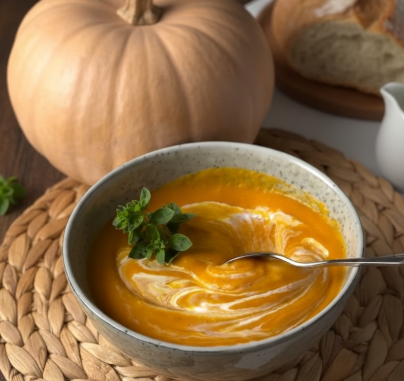 Crema de zapallo para 4 porciones