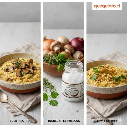 Risotto de Setas al Aceite de Coco (Crema del Huerto)
