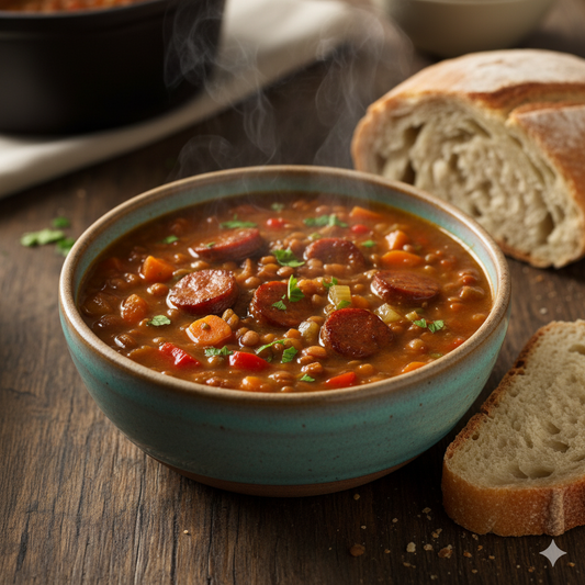 Sopa de lentejas (dos porciones)